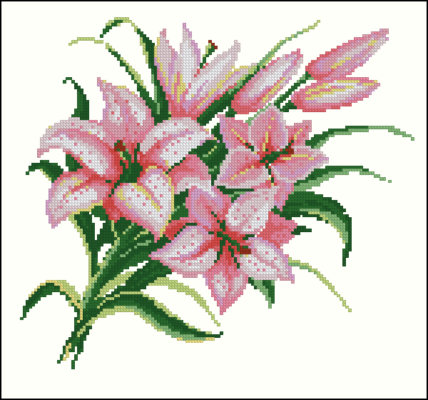 Схема вышивки «узор цветы» (№67418)