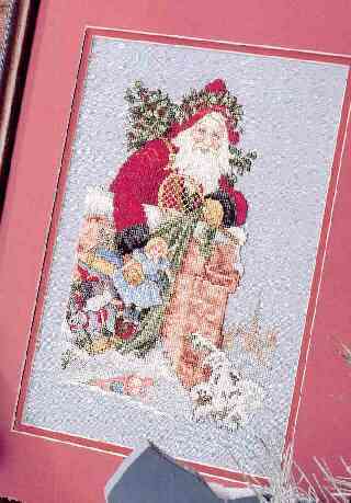 Схема вышивания крестом - Санта Клаус