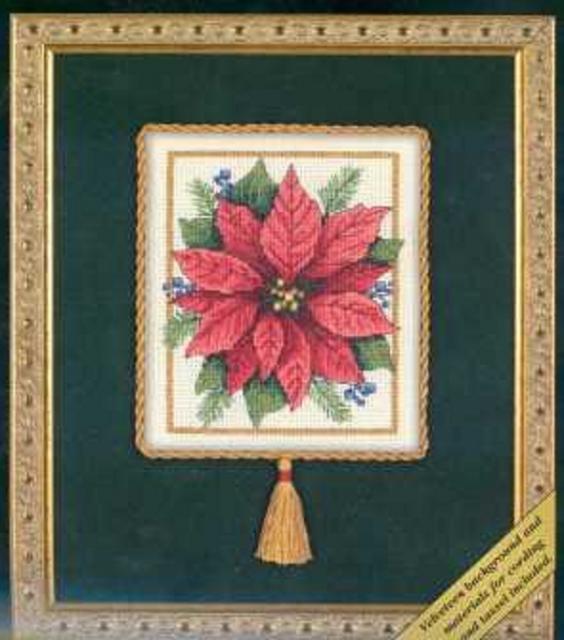 Схема вышивания крестом - Рождественский цветок