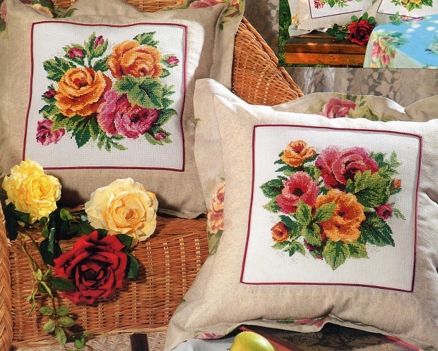 Схема для вышивания Art Noveau Cross Stitch by Barbara Hammet Цветущие розы