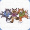Схема вышивания крестом - Весёлые котята