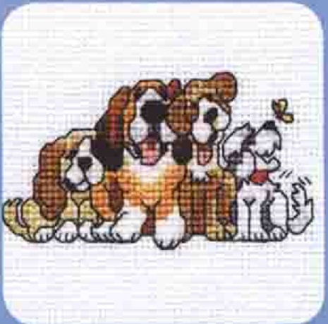 Собаки, схема для вышивки