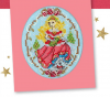 Схема вышивания крестом - Открытка "Рождественская принцесса"