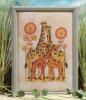 Схема вышивания крестом - "Семья жирафов"