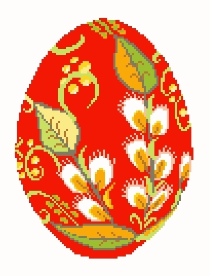 Схема вышивания крестом - Пасхальное яйцо