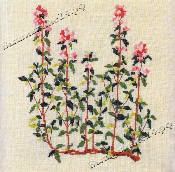 Схема вышивания крестом - Чабрец, цветы