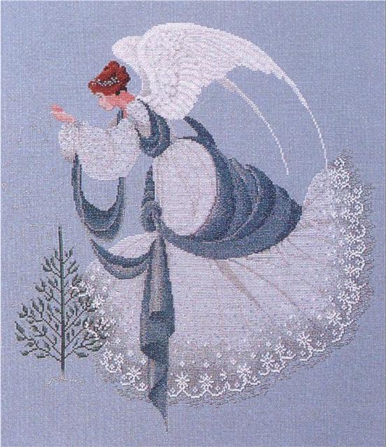 Схема вышивания крестом - Ангел льда