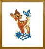 Схема вышивания крестом - Оленёнок "Disney Бемби (Bambi)"